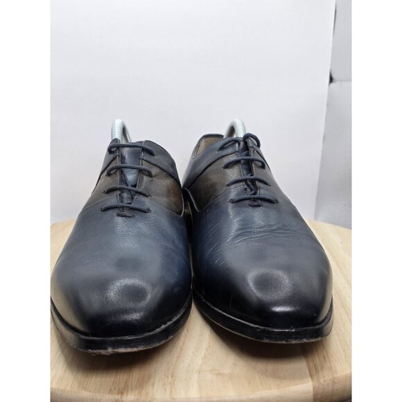 TWEEN OXFORD STYLE MENS SIZE 8 CASUAL SHOES COLOR BLUE/BROWN - Picture 2 of 10